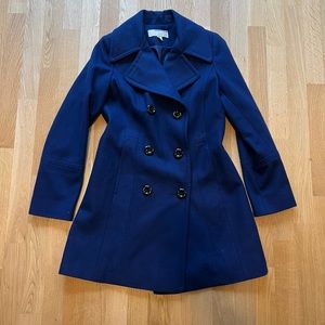 Anne Klein Blue Double Breasted Peacoat - Size Small *New Condition*